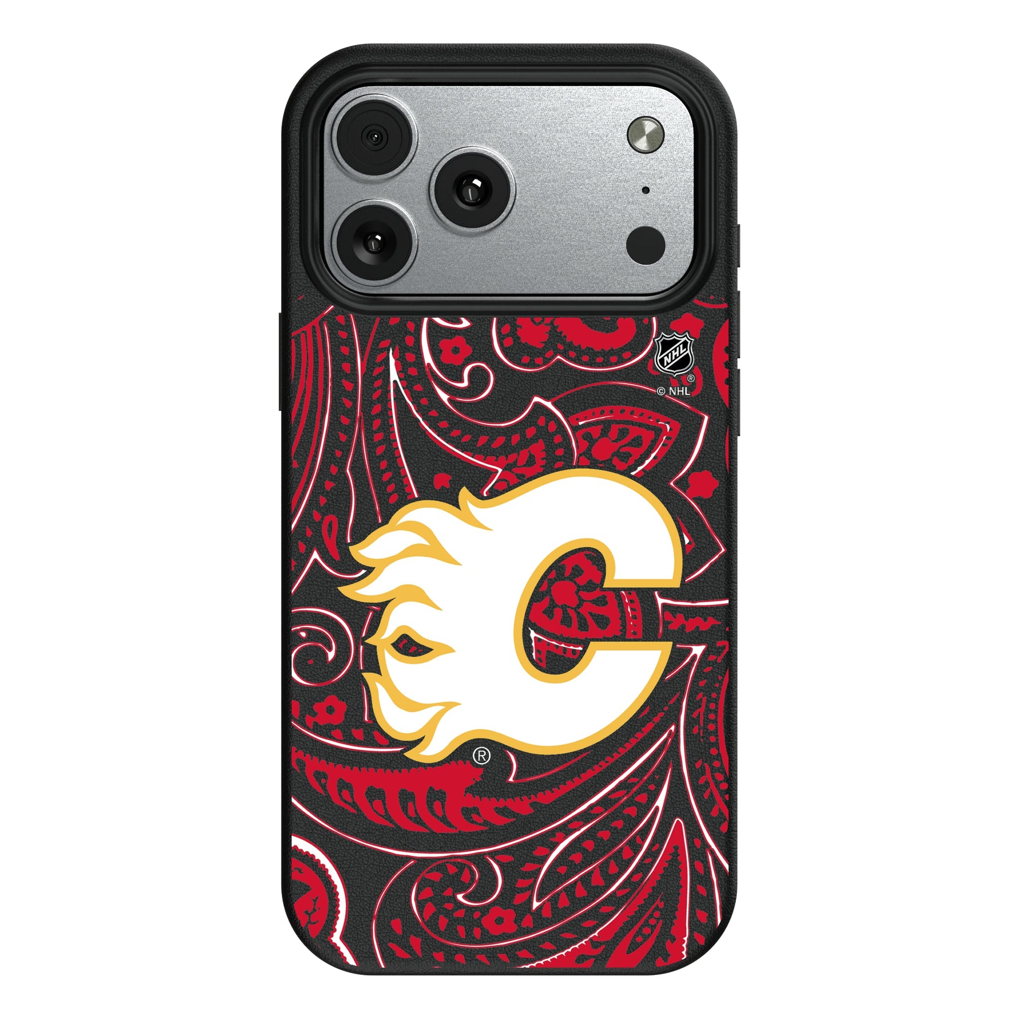 Calgary Flames Paisley MagSafe Compatible Phone Case for Apple iPhone 9