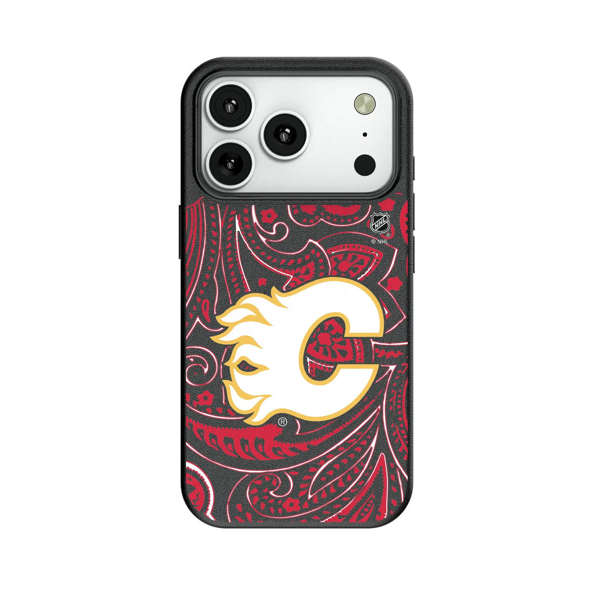 Calgary Flames Paisley MagSafe Compatible Phone Case for Apple iPhone 10