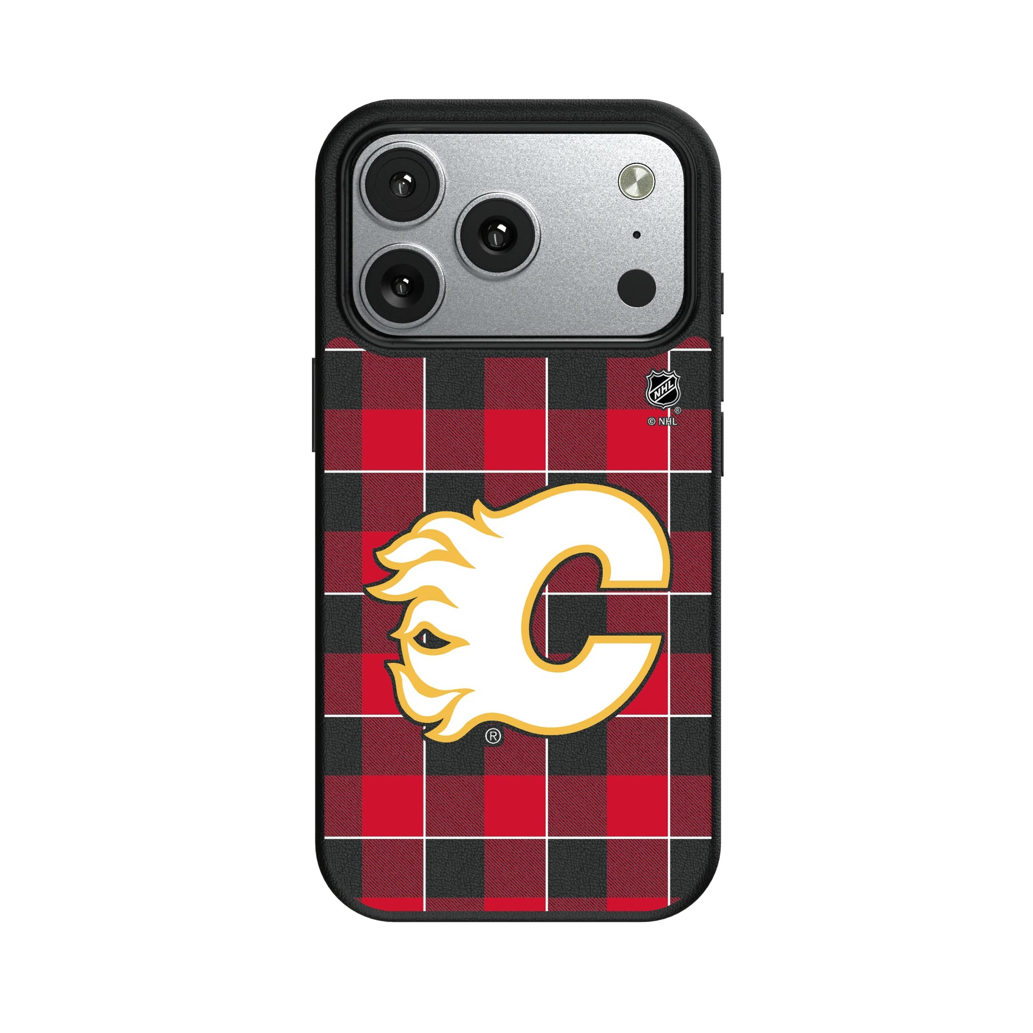 Calgary Flames Plaid MagSafe Compatible Phone Case for Apple iPhone 8