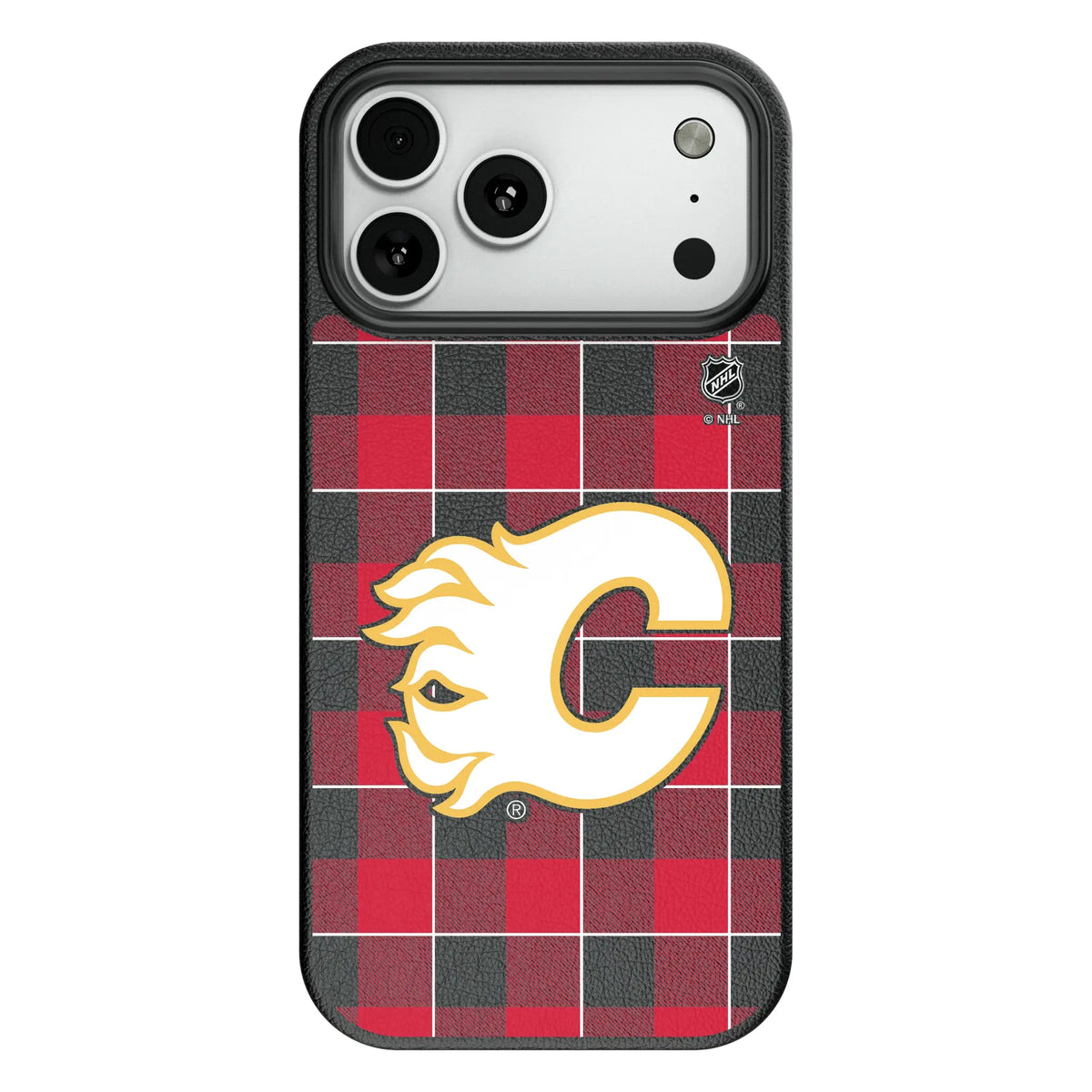 Calgary Flames Plaid MagSafe Compatible Phone Case for Apple iPhone 11