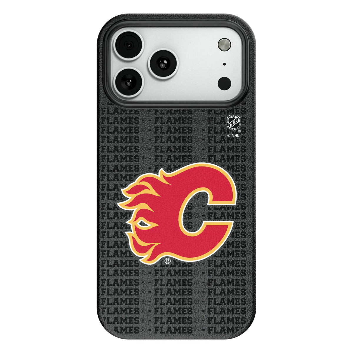 Calgary Flames Text Backdrop MagSafe Compatible Phone Case for Apple iPhone 12