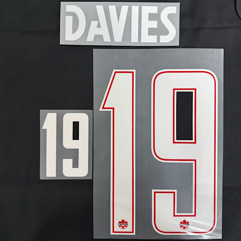 Canada 2026-Homes/Away DAVIES #19 Official Name Set 1