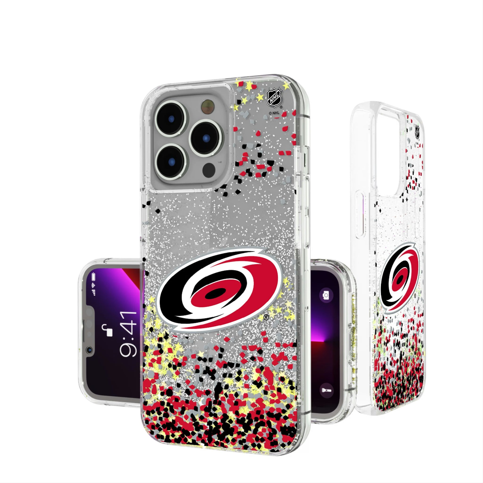 Carolina Hurricanes Confetti Glitter Phone Case 13