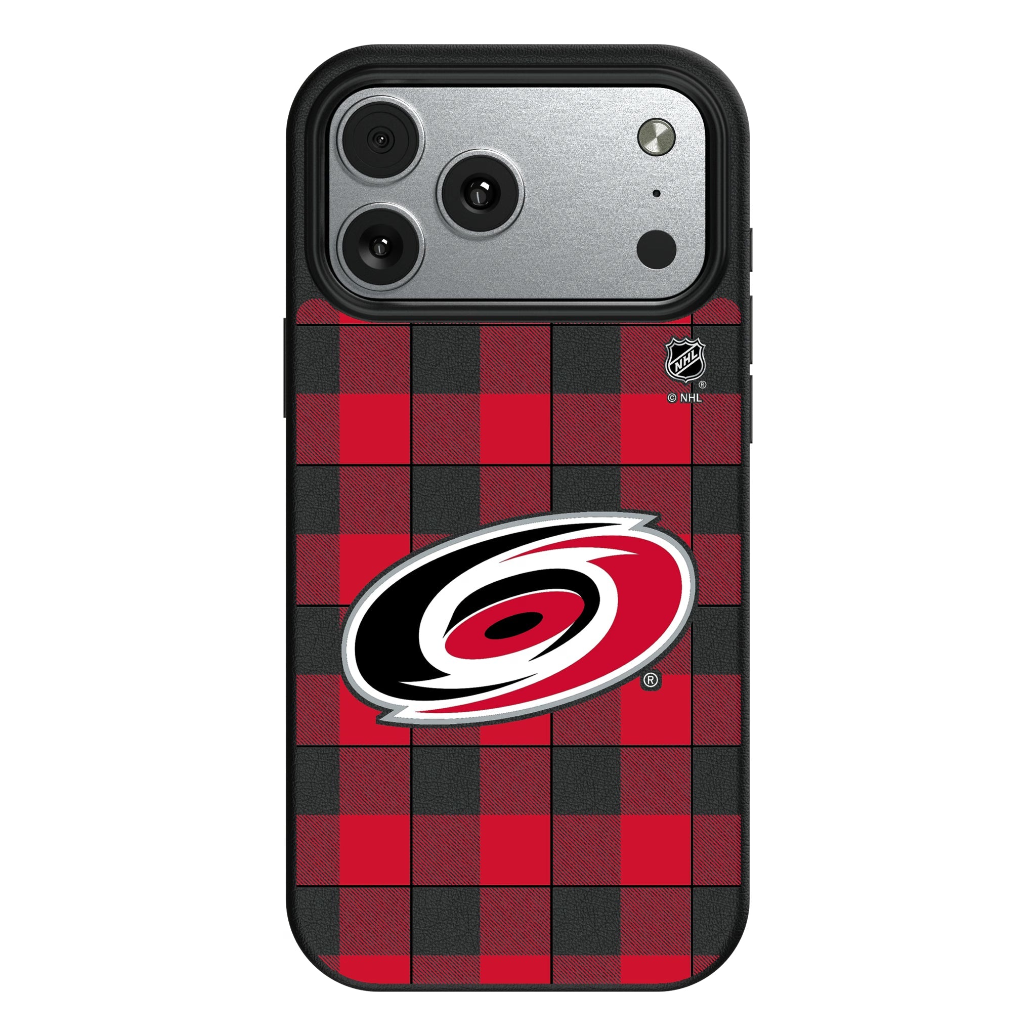 Carolina Hurricanes Plaid MagSafe Compatible Phone Case for Apple iPhone 10
