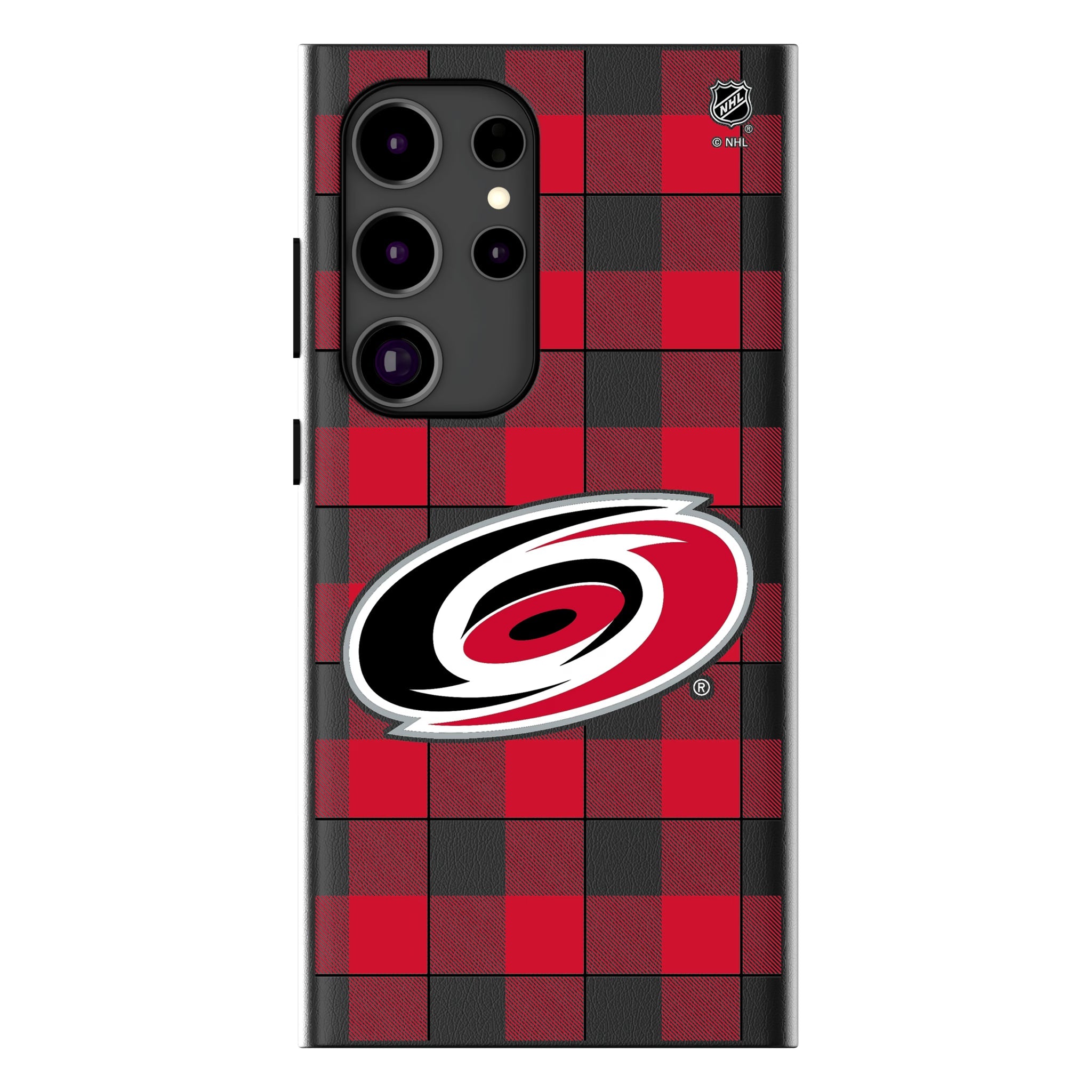 Carolina Hurricanes Plaid MagSafe Compatible Phone Case for Samsung Galaxy 15