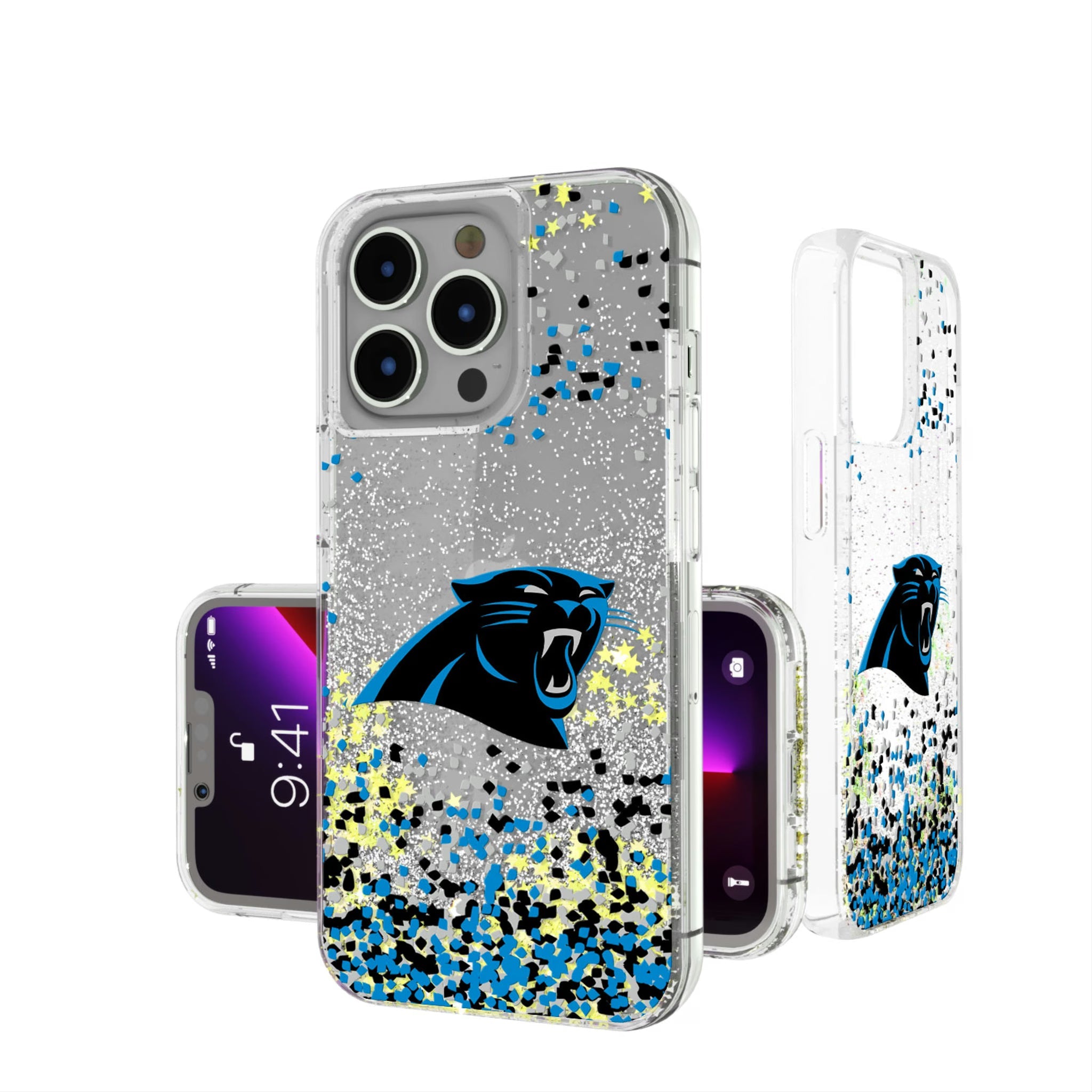 Carolina Panthers Confetti Glitter Phone Case 14