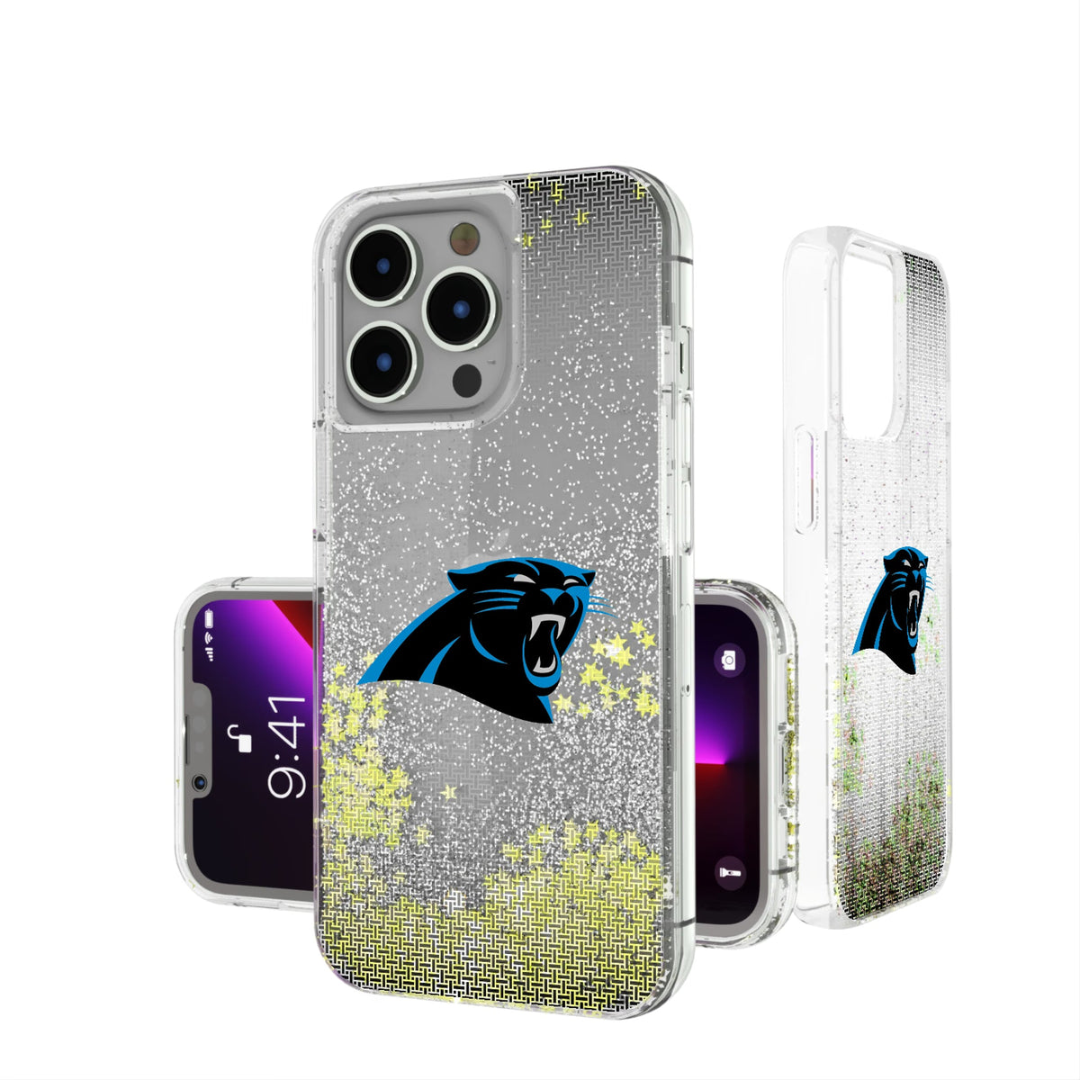 Carolina Panthers Linen Glitter Phone Case 11