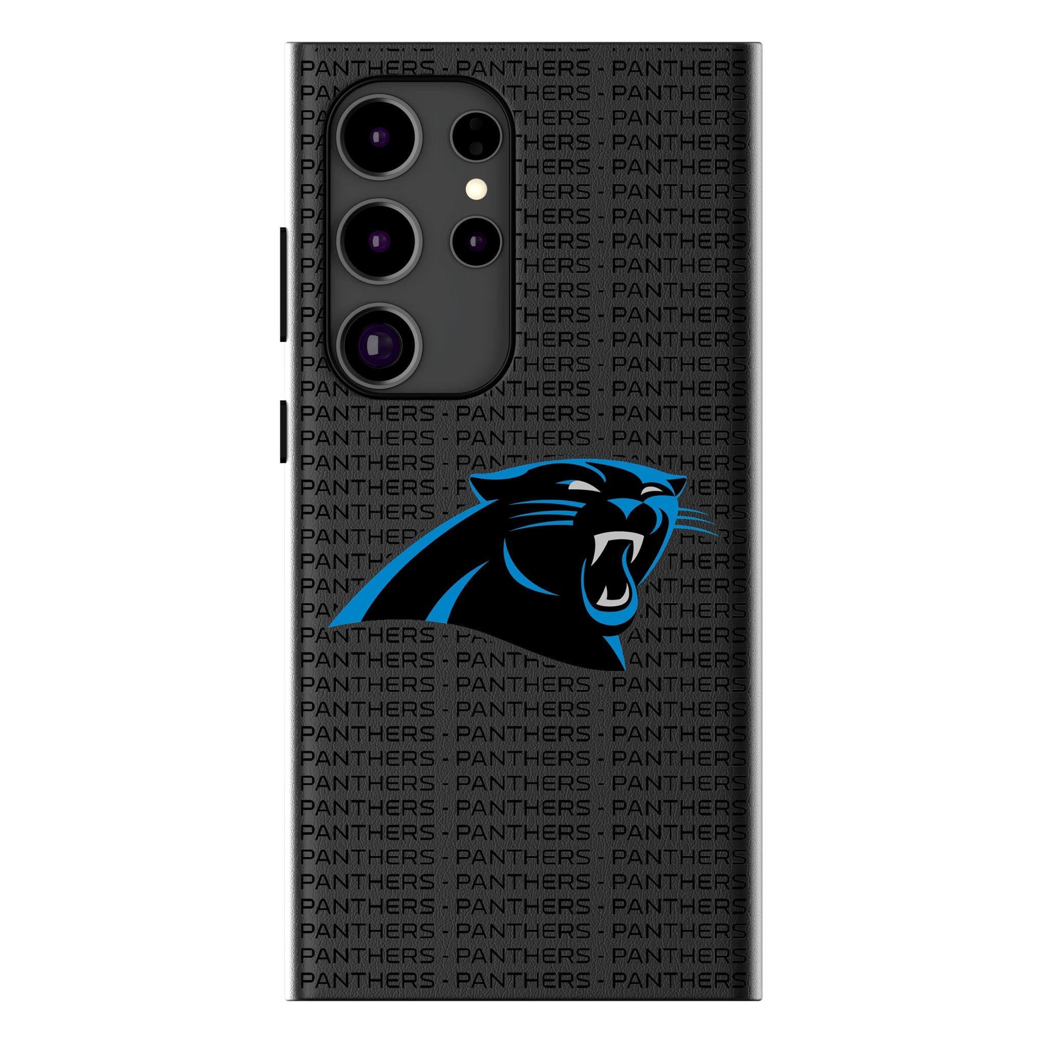 Carolina Panthers Text Backdrop MagSafe Compatible Phone Case for Samsung Galaxy 16