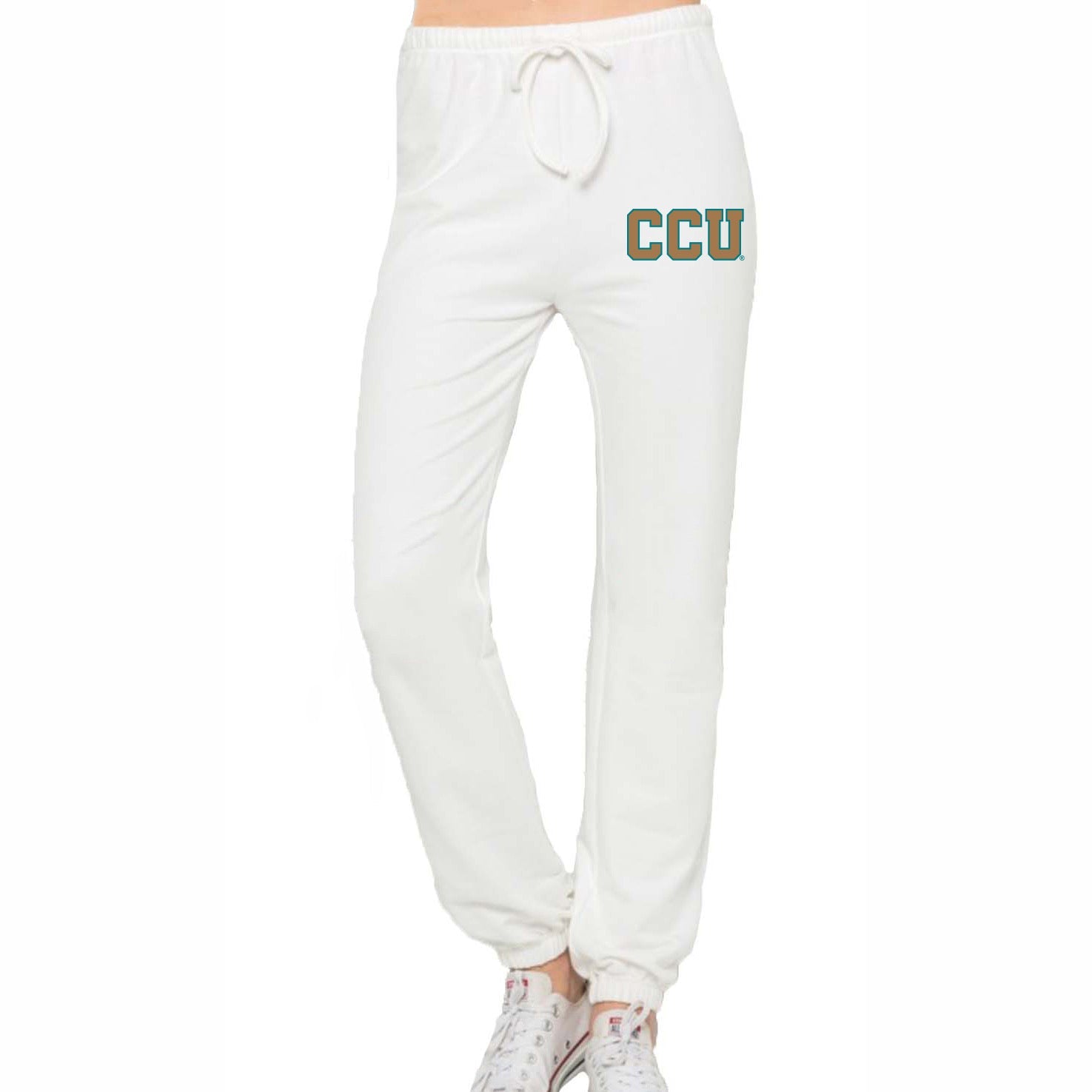 Coastal Carolina White Joggers | lojobands