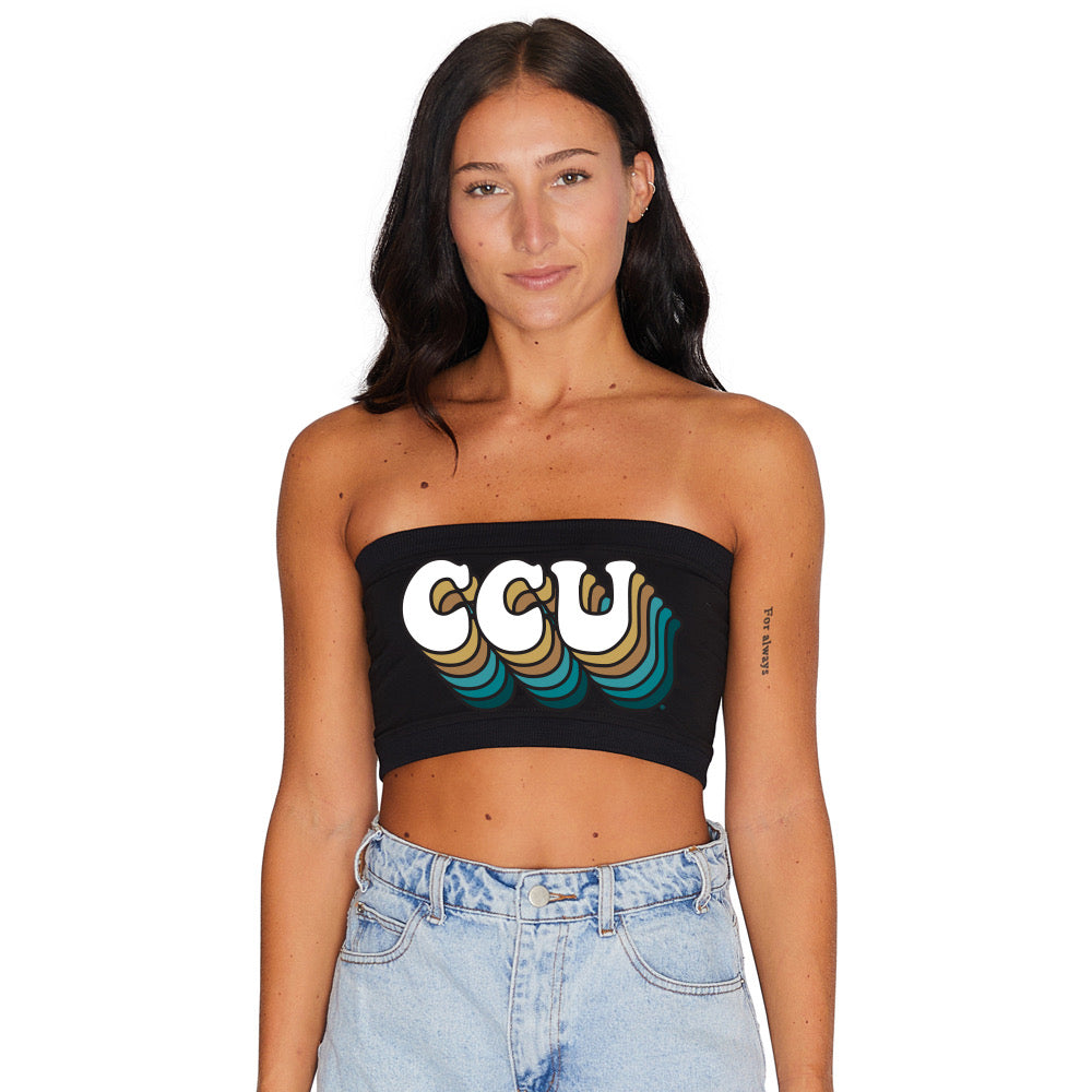 Coastal Carolina Black Bandeau Top | lojobands