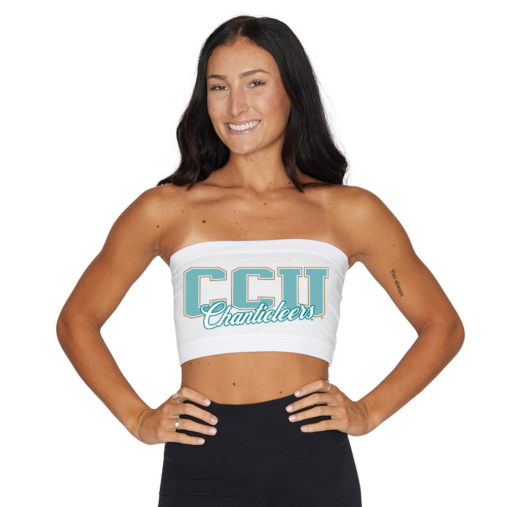 Coastal Carolina White Bandeau Top | lojobands