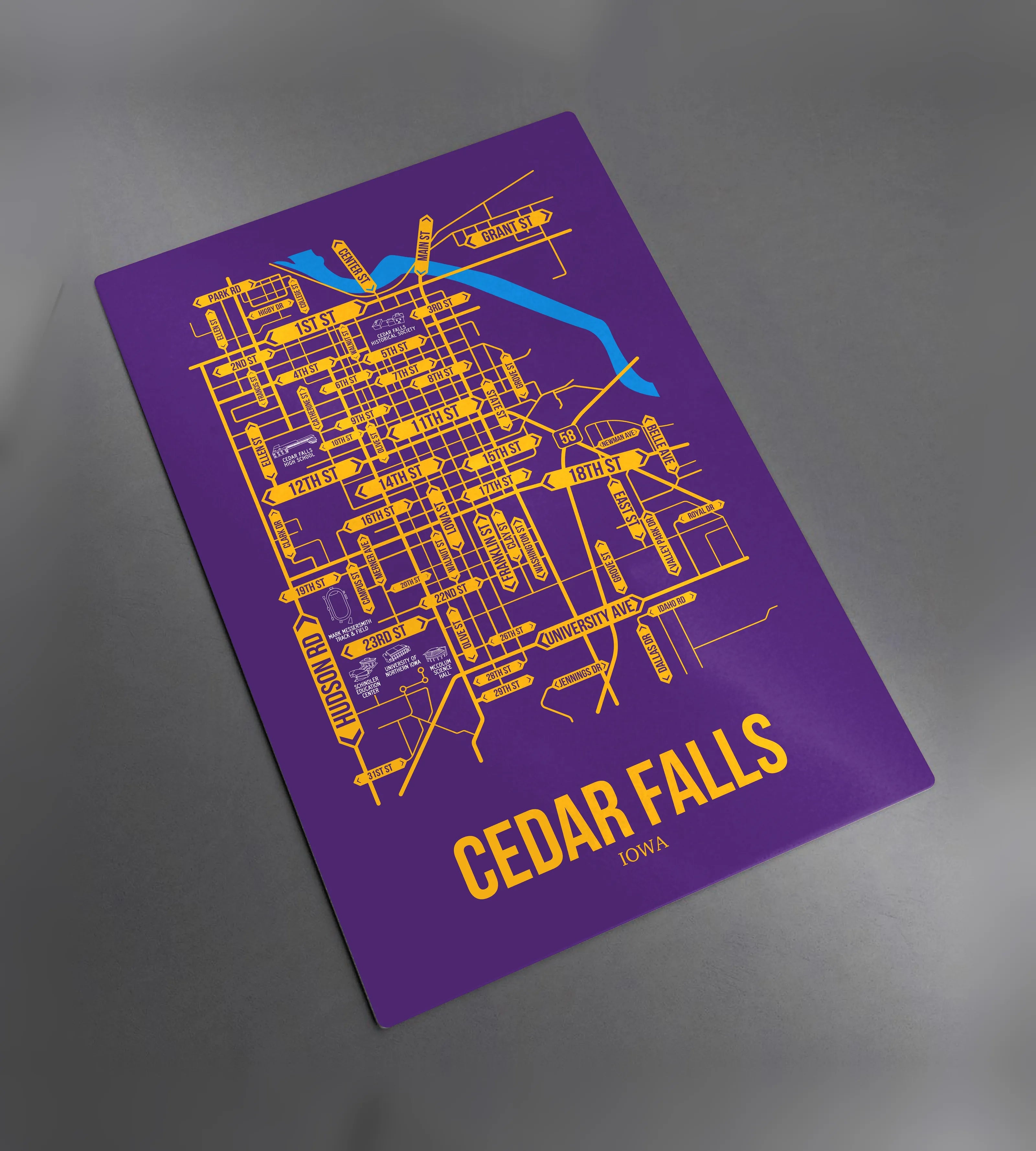 Cedar Falls, Iowa street map 2