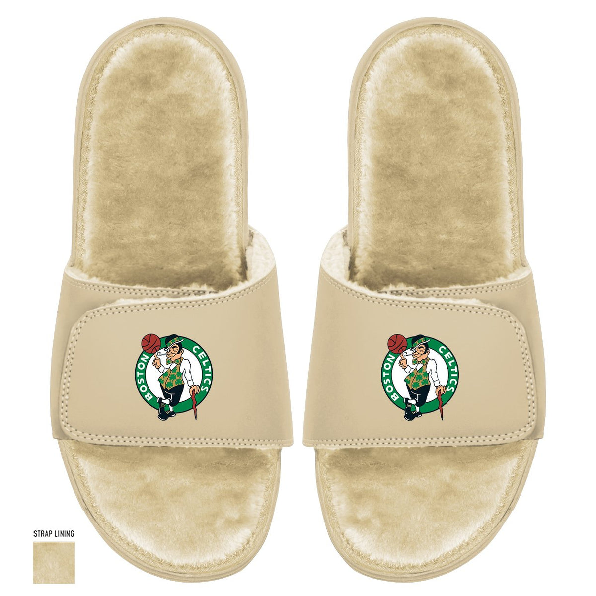 Boston Celtics Primary Fur Slides 3