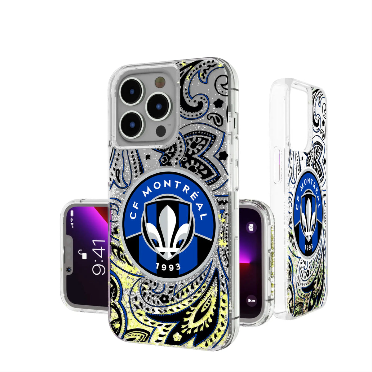 CF Montreal Paisley Glitter Phone Case for Apple iPhone 17 Series 18