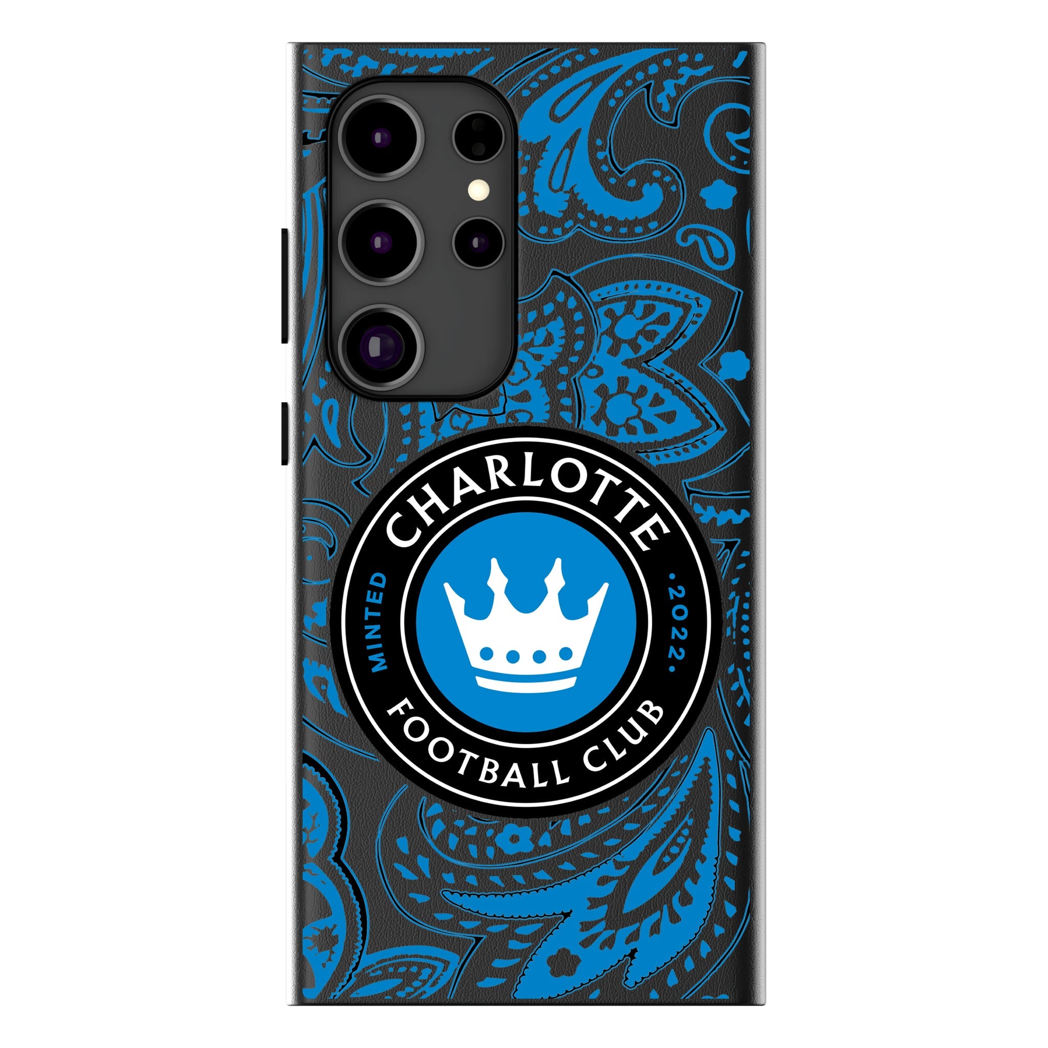 Charlotte FC Paisley MagSafe Compatible Phone Case for Samsung Galaxy 14