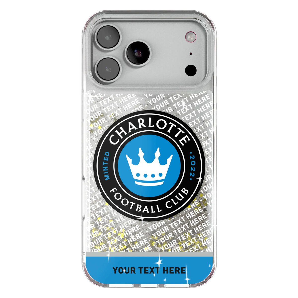 Charlotte FC Personalized EndZone Plus Glitter Phone Case for Apple iPhone 19