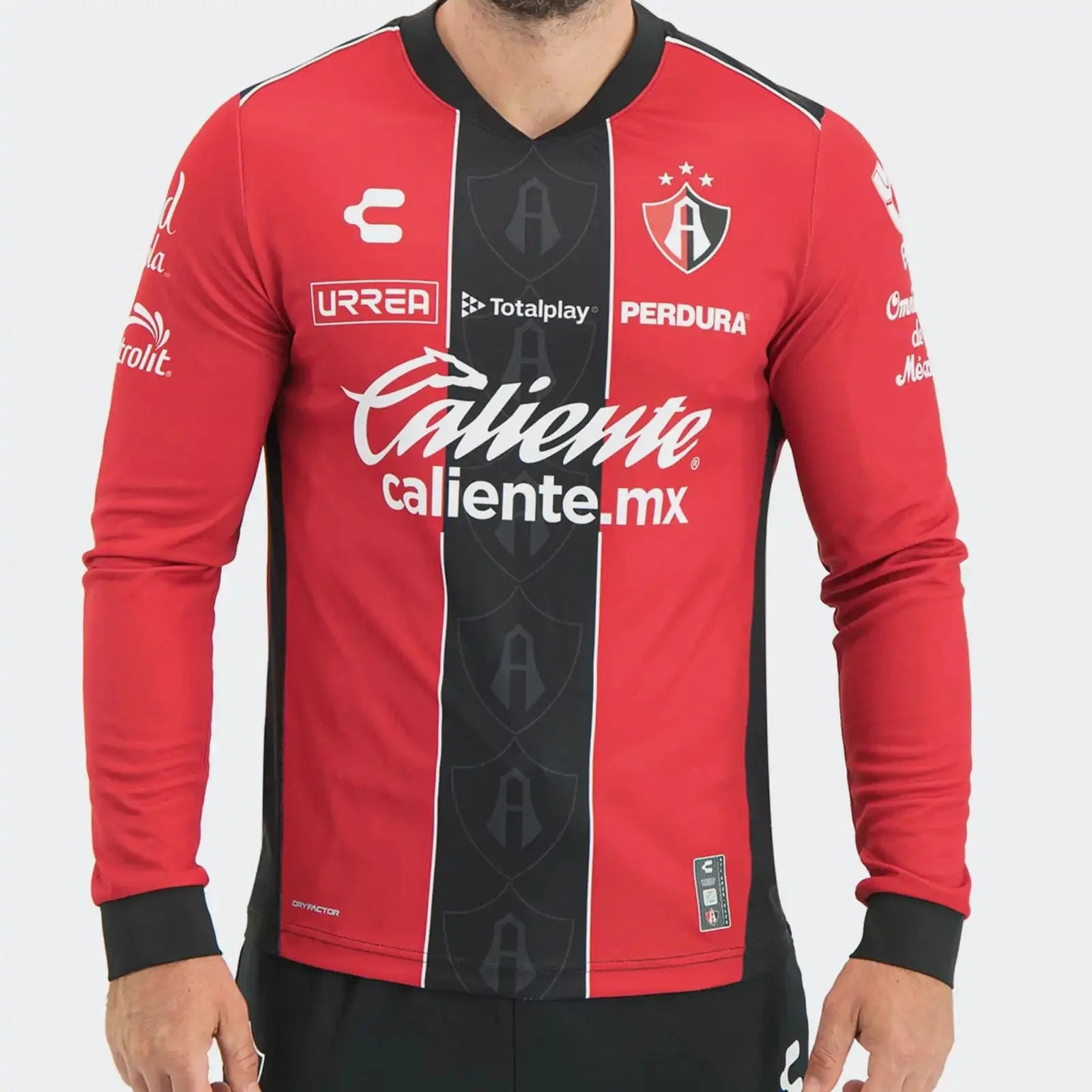 Charly 2025-26 Atlas Men's Stadium Home Long-Sleeve Soccer Jersey 3