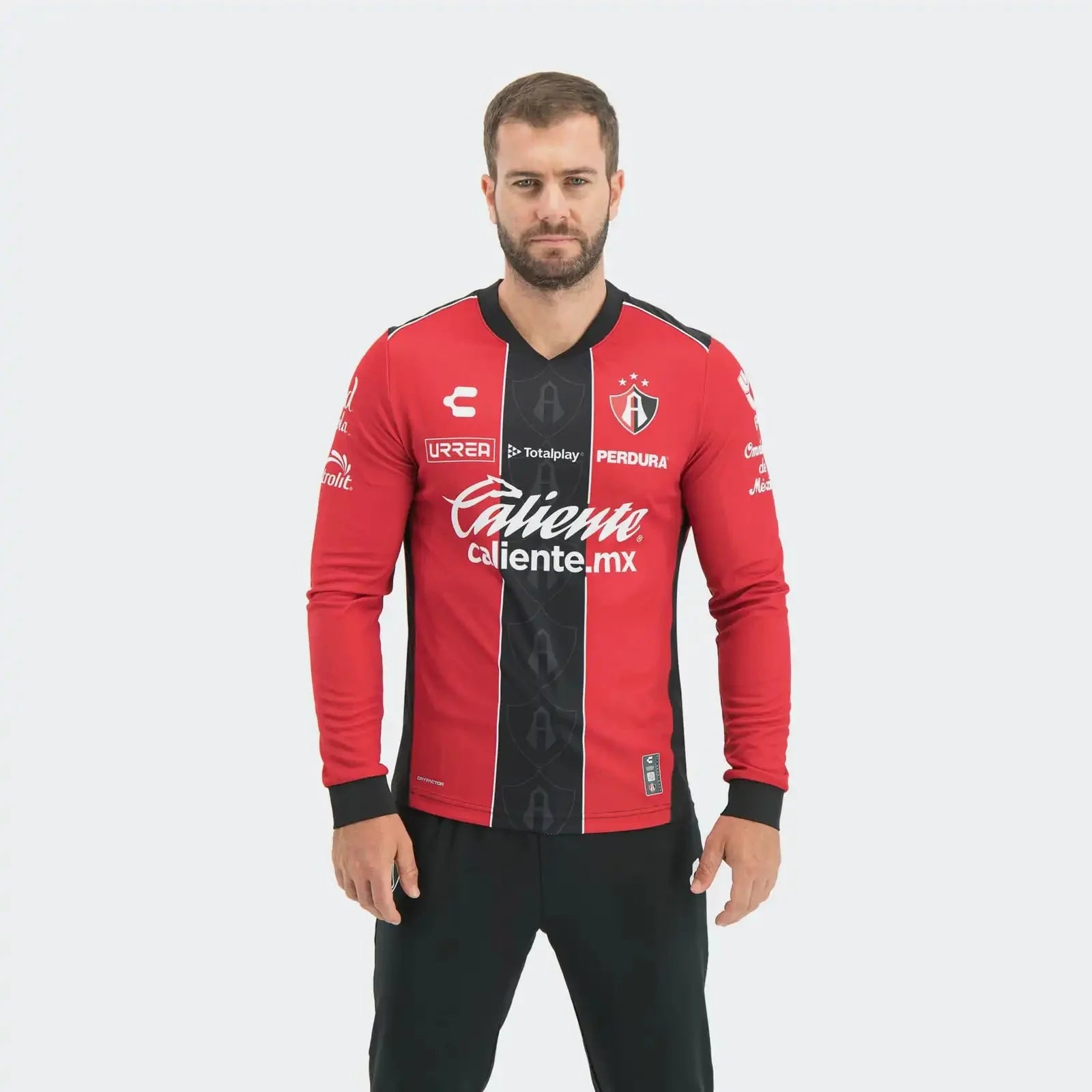 Charly 2025-26 Atlas Men's Stadium Home Long-Sleeve Soccer Jersey 5