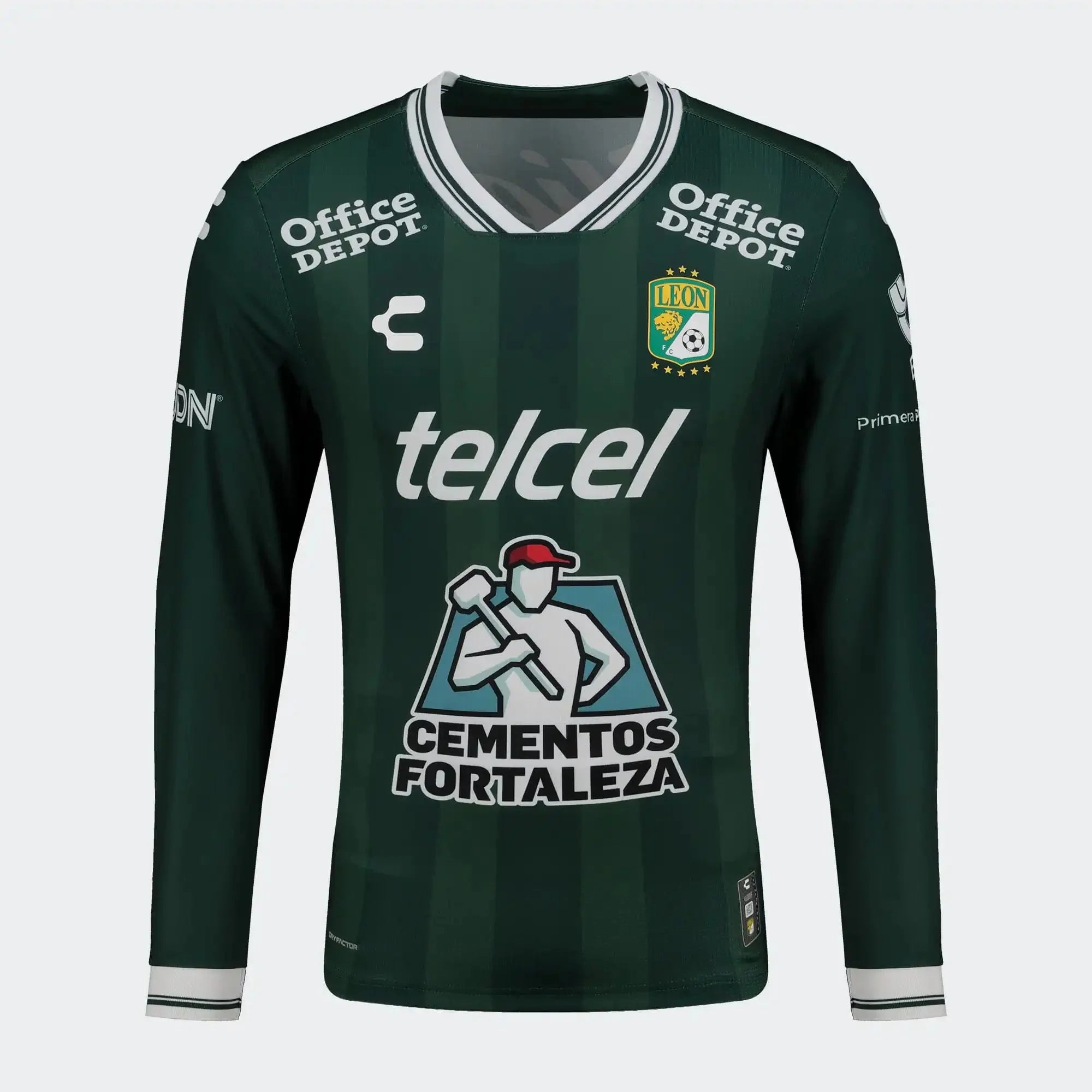 Charly 2025-26 Leon Men's Stadium Home Long-Sleeve Soccer Jersey 1