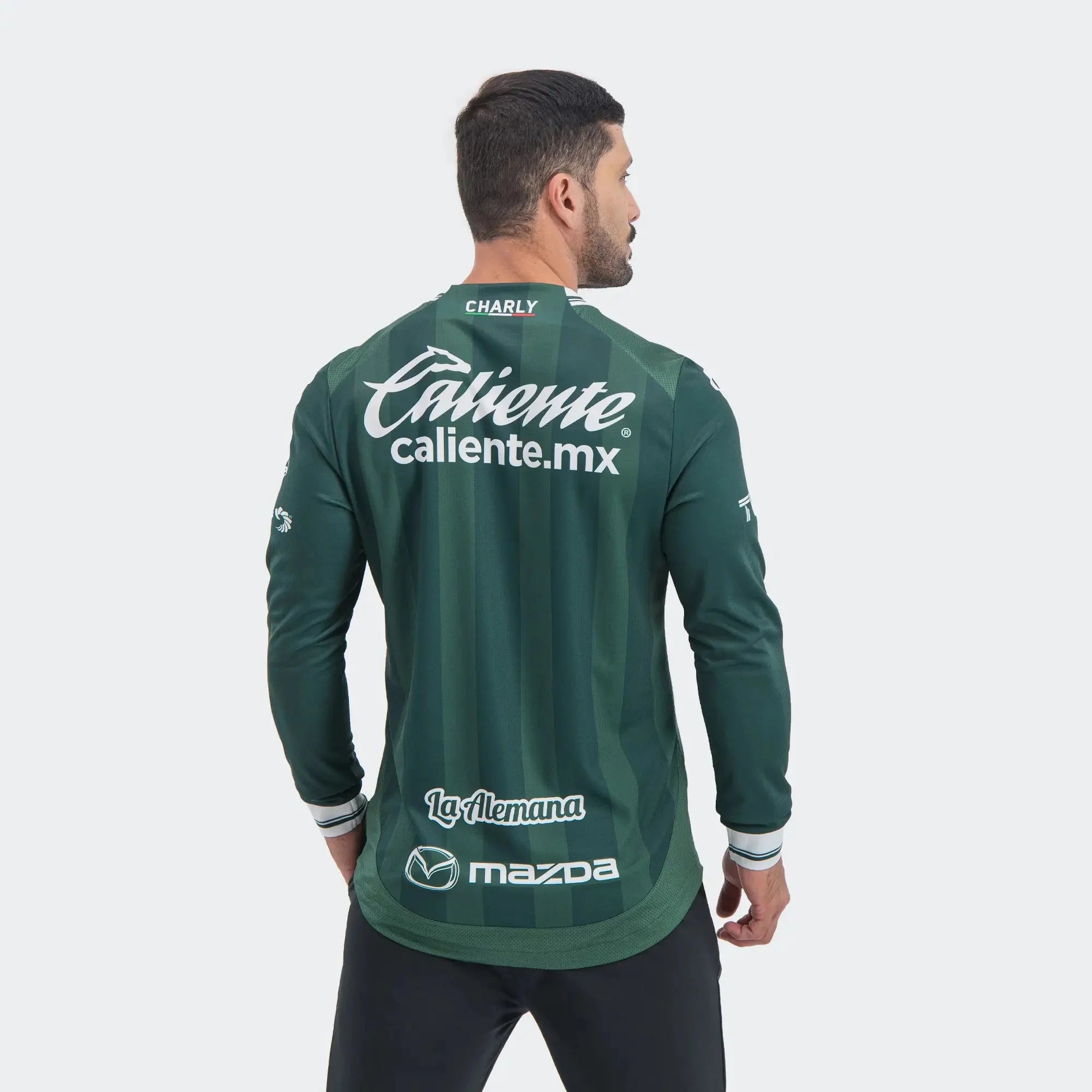 Charly 2025-26 Leon Men's Stadium Home Long-Sleeve Soccer Jersey 6