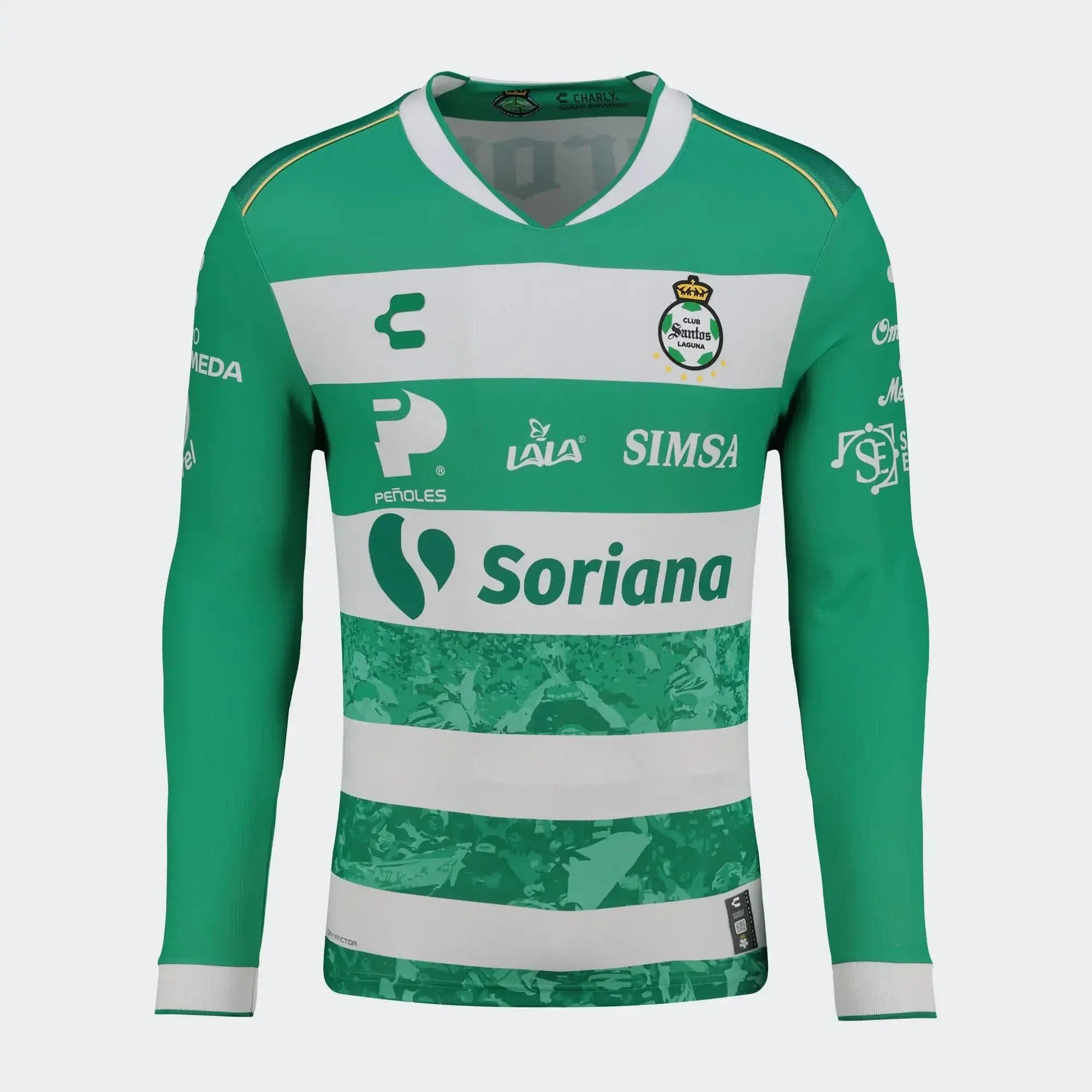 Charly 2025-26 Santos Men's Stadium Home Long-Sleeve Soccer Jersey 1