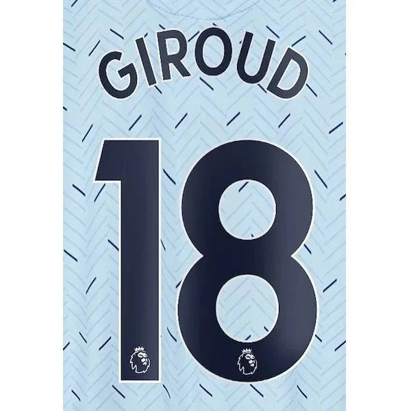 Chelsea 2019/21 Away Giroud #18 Jersey Name Set 1