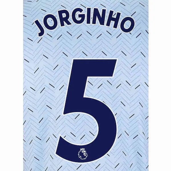 Chelsea 2019/21 Away Jorginho #5 Jersey Name Set 1