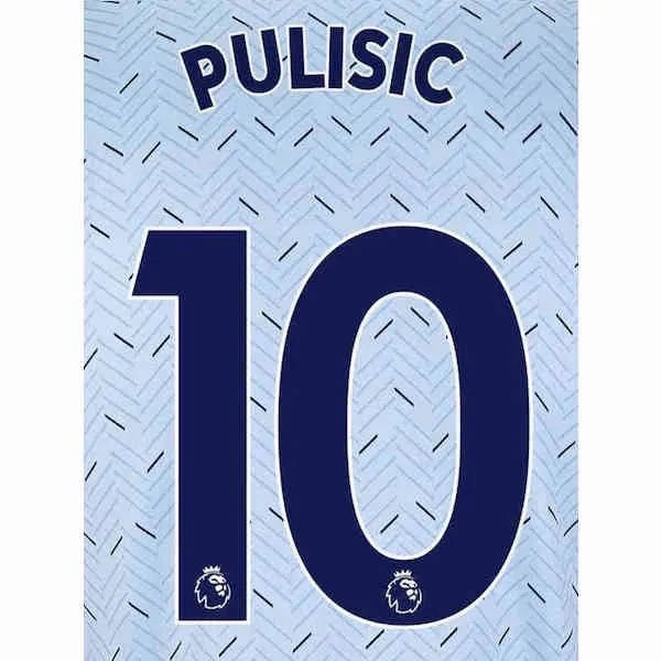 Chelsea 2019/22 Away Pulisic #10 Jersey Name Sets 1
