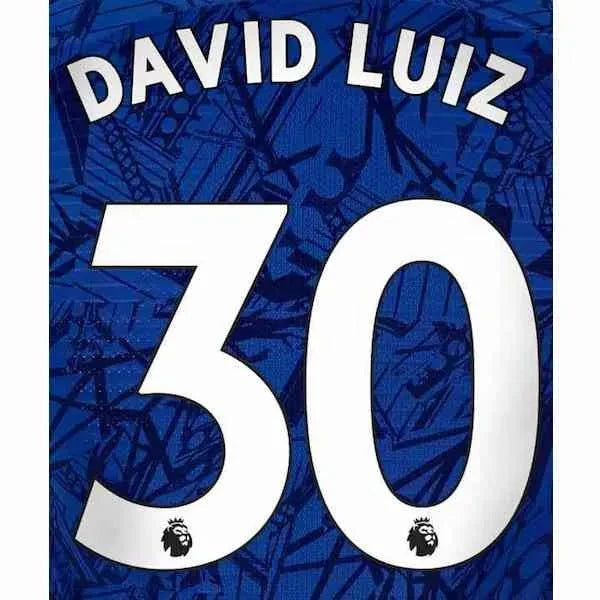 Chelsea 2019/22 Home David Luiz #30 Jersey Name Set 1