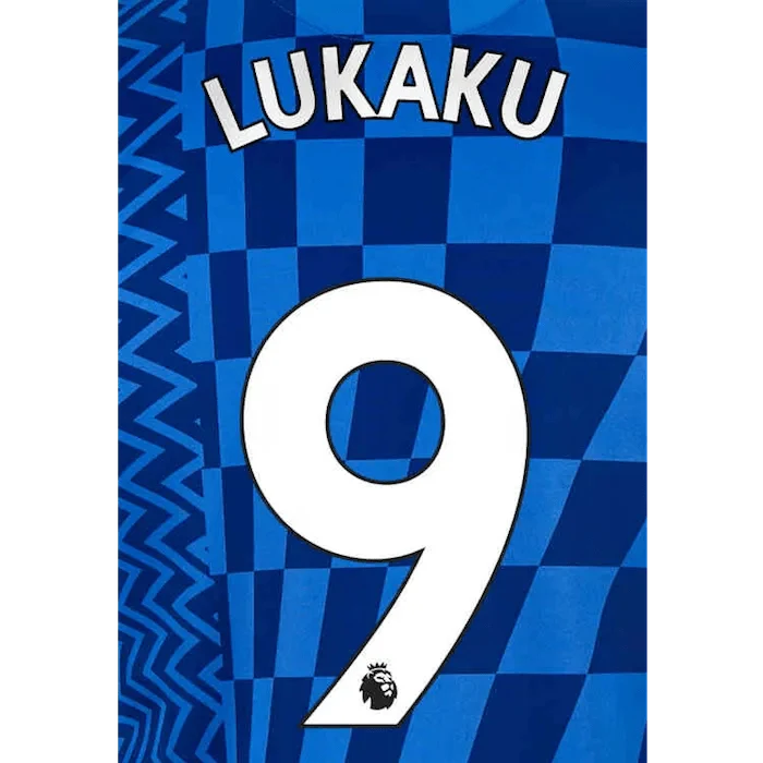 Chelsea 2019/22 Home Lukaku #9 Jersey Name Set-White 1