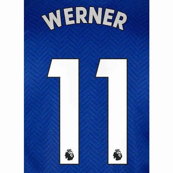 Chelsea 2019/22 Home Werner #11 Jersey Name Set 1