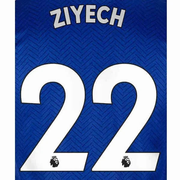 Chelsea 2019/22 Home Ziyech #22 Jersey Name Set 1