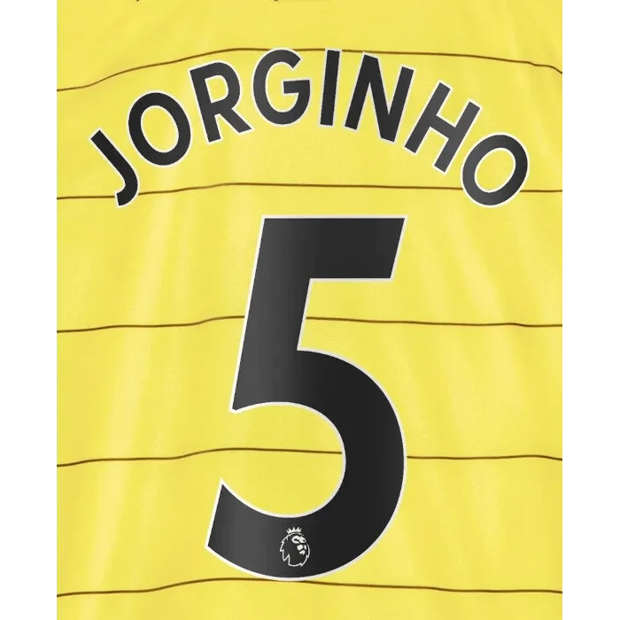 Chelsea 2021/22 Away Jorginho #5 Jersey Name Set Black 1