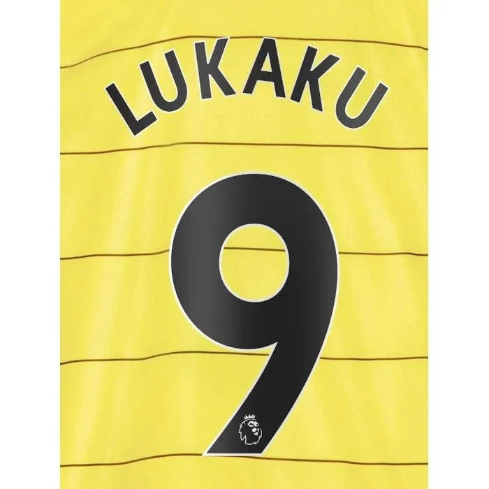 Chelsea 2021/22 Away Lukaku #9 Jersey Name Set Black 1