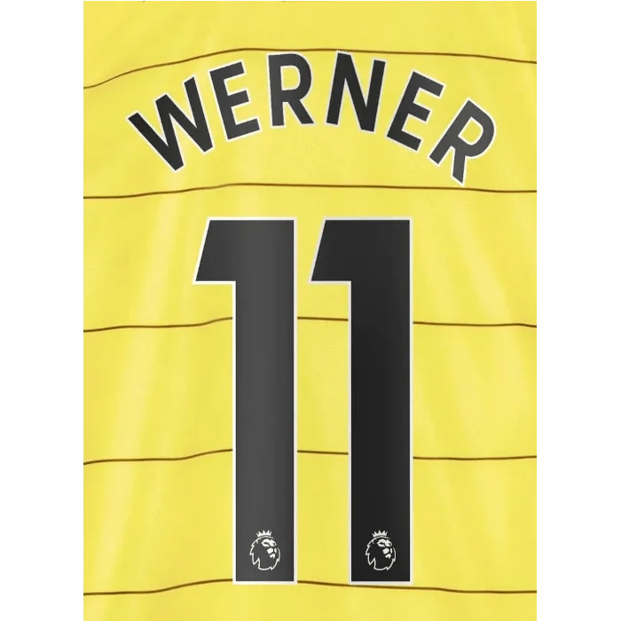 Chelsea 2021/22 Away Werner #11 Jersey Name Set Black 1