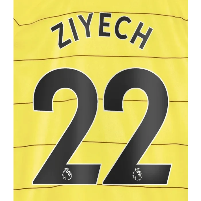 Chelsea 2021/22 Away Ziyech #22 Jersey Name Set Black 1