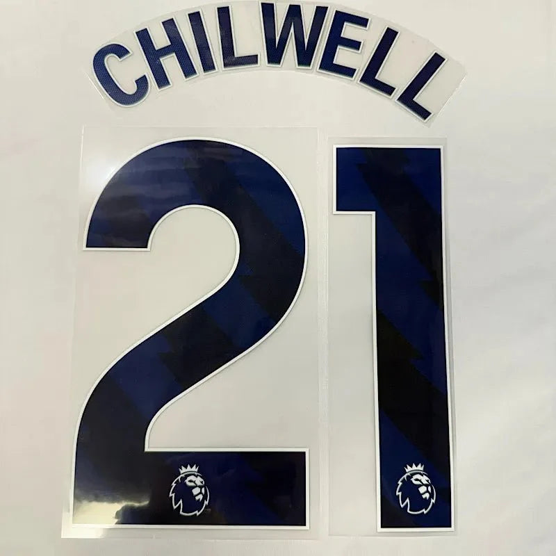 Chelsea 2023-Away CHILWELL #21  Official Name Set-Navy 1