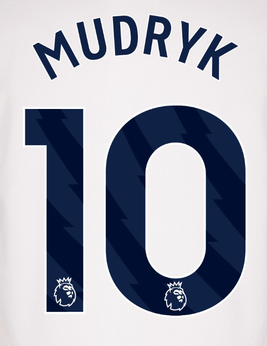 Chelsea 2023-Away MUDRYK #10 Official Name Set-Navy 1