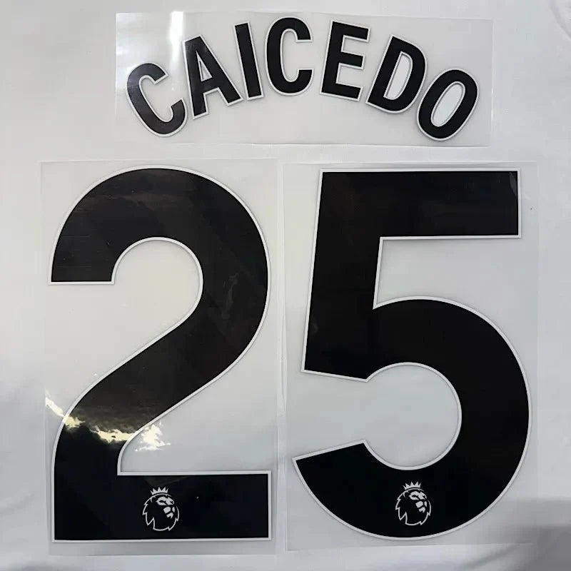 Chelsea 2025-Away CAICEDO #25 Official Name Set-Black 1