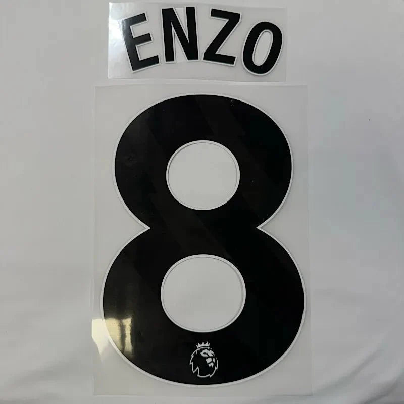 Chelsea 2025-Away ENZO #8 Official Name Set-Black 1