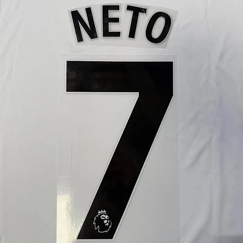 Chelsea 2025-Away Neto #7 Official Name Set-Black 1