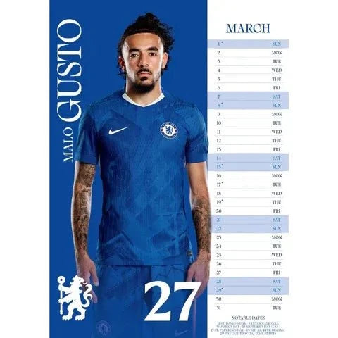 Chelsea 2026 Official Calendar 2