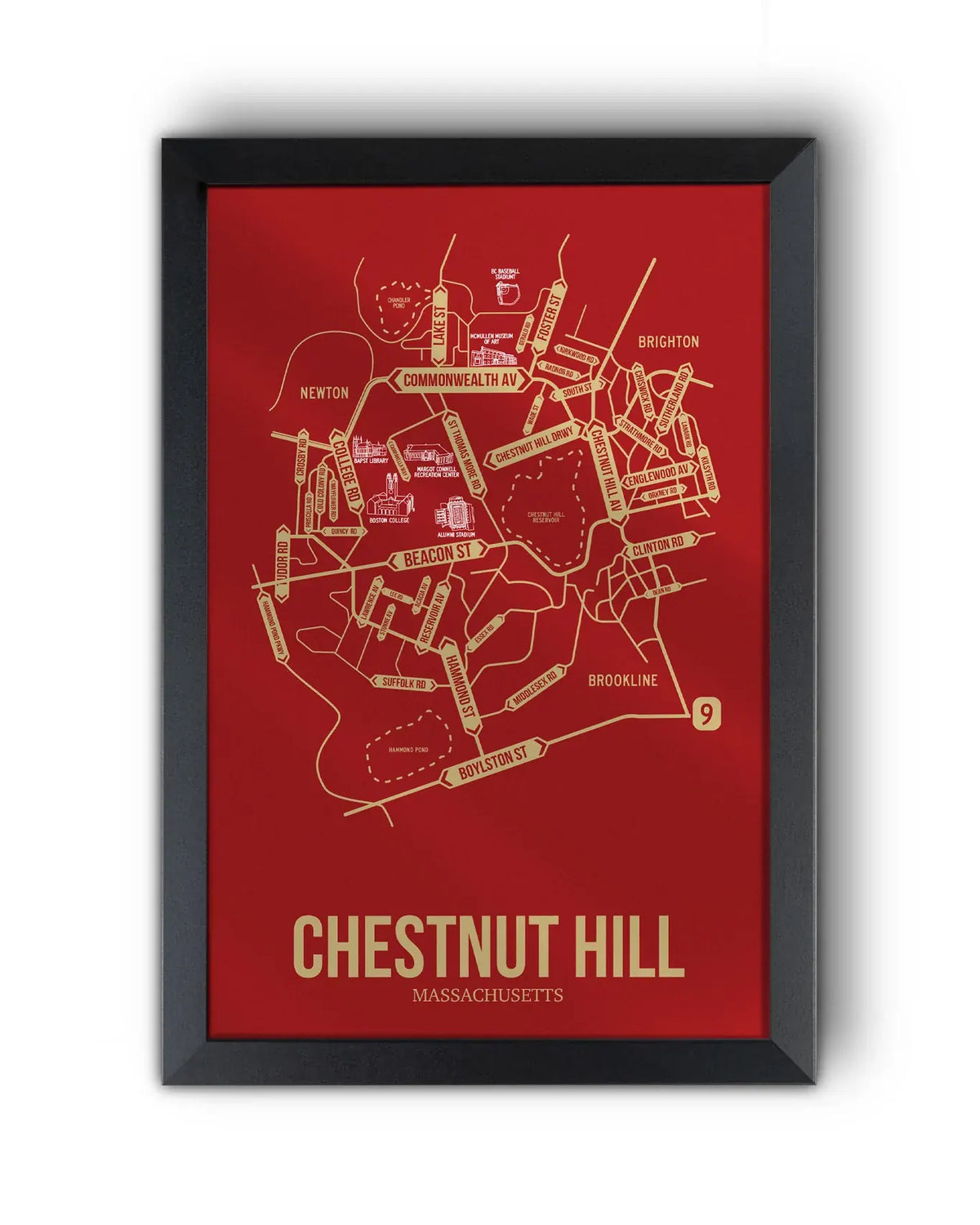 Chestnut Hill, Massachusetts street map 10