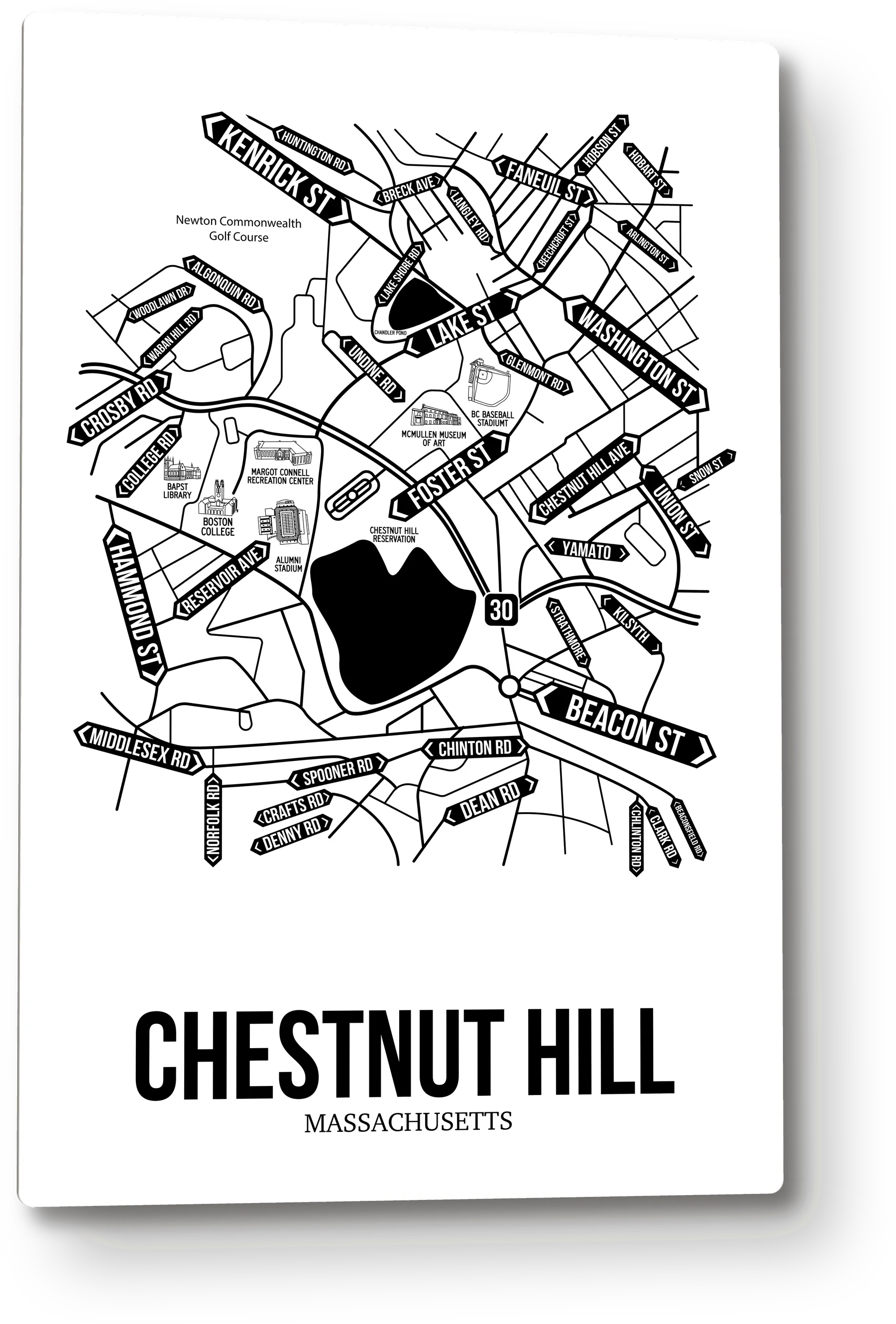Chestnut Hill, Massachusetts street map 8