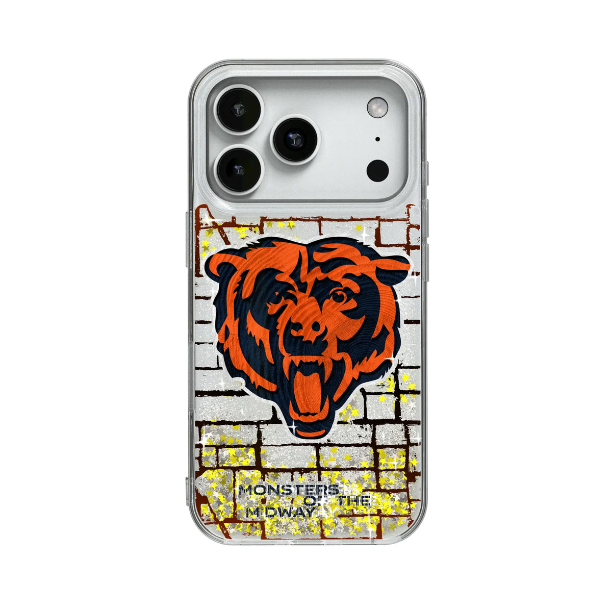 Chicago Bears Brick Wall Glitter Phone Case for Apple iPhone 17 Series 19