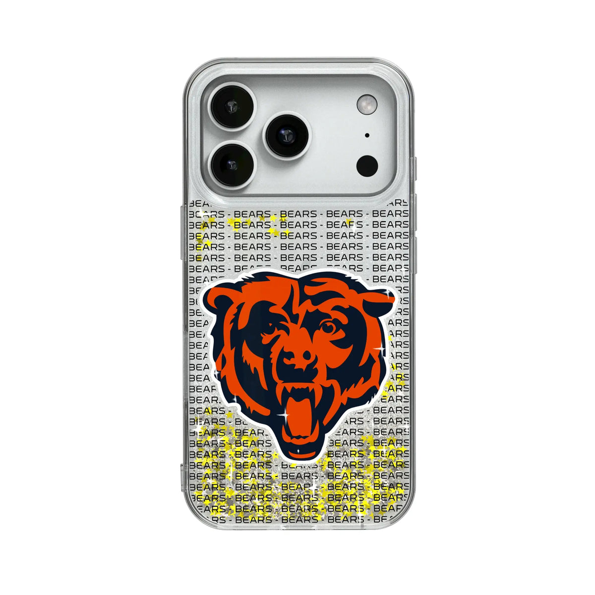 Chicago Bears Text Backdrop Glitter Phone Case 19
