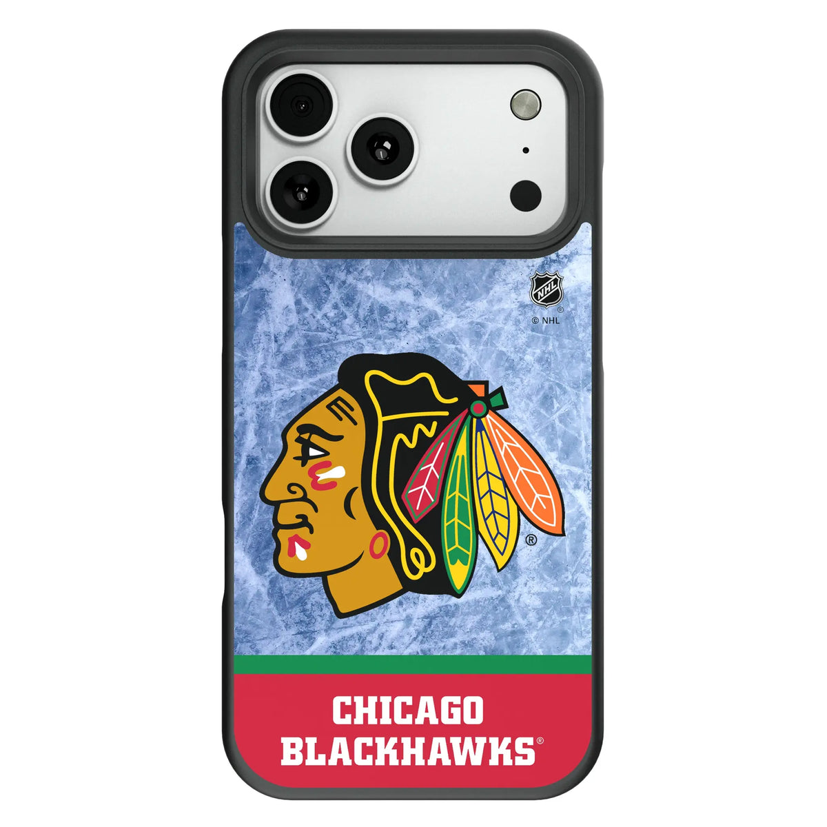 Chicago Blackhawks Ice Wordmark Bump Phone Case 11