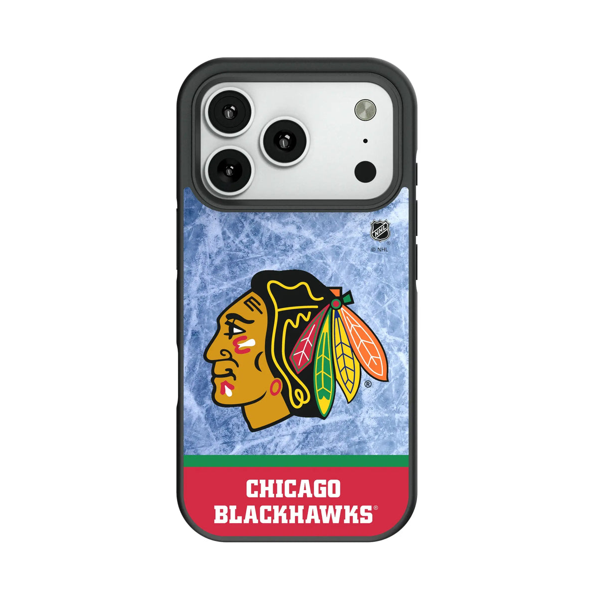 Chicago Blackhawks Ice Wordmark Bump Phone Case 10