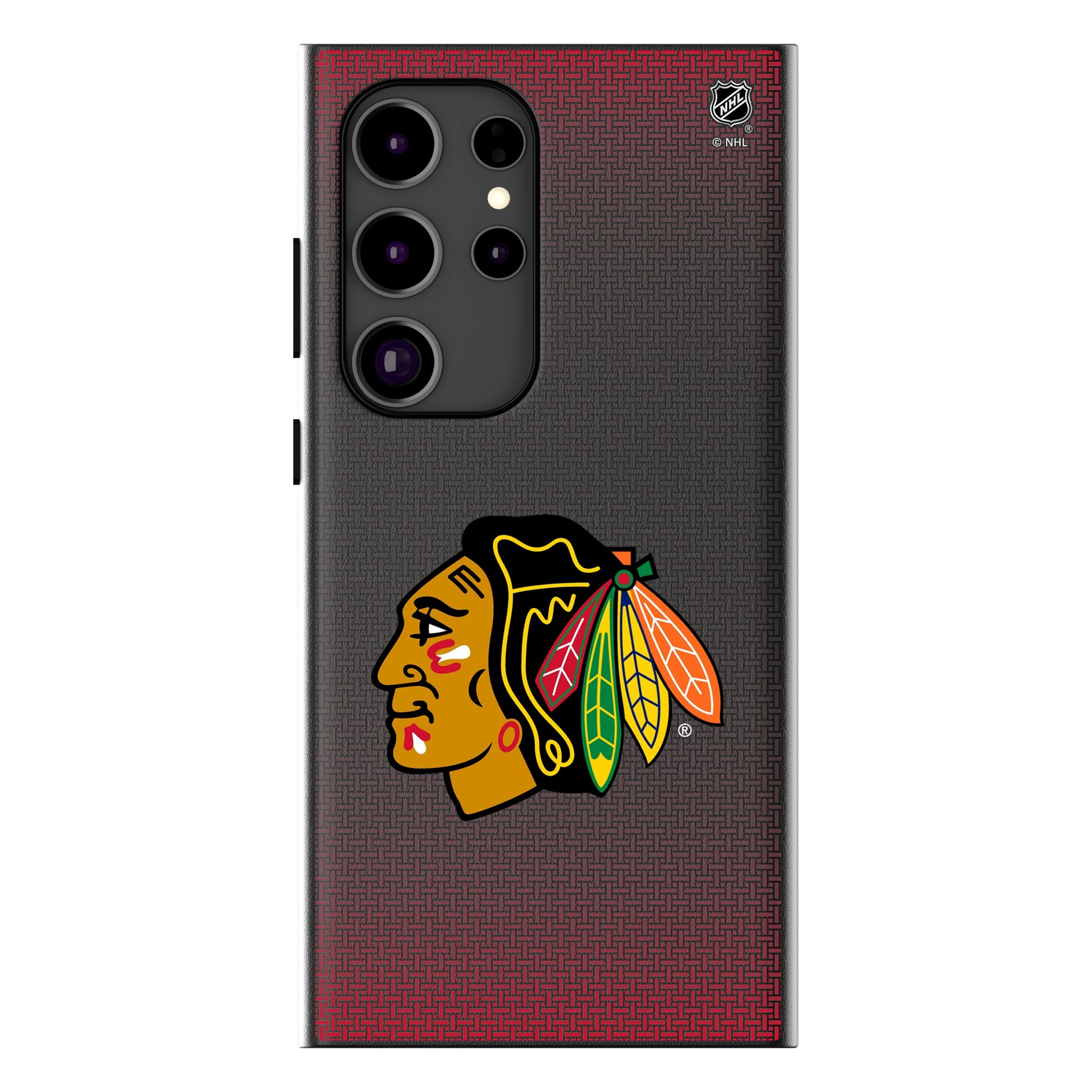 Chicago Blackhawks Linen MagSafe Compatible Phone Case for Samsung Galaxy 18