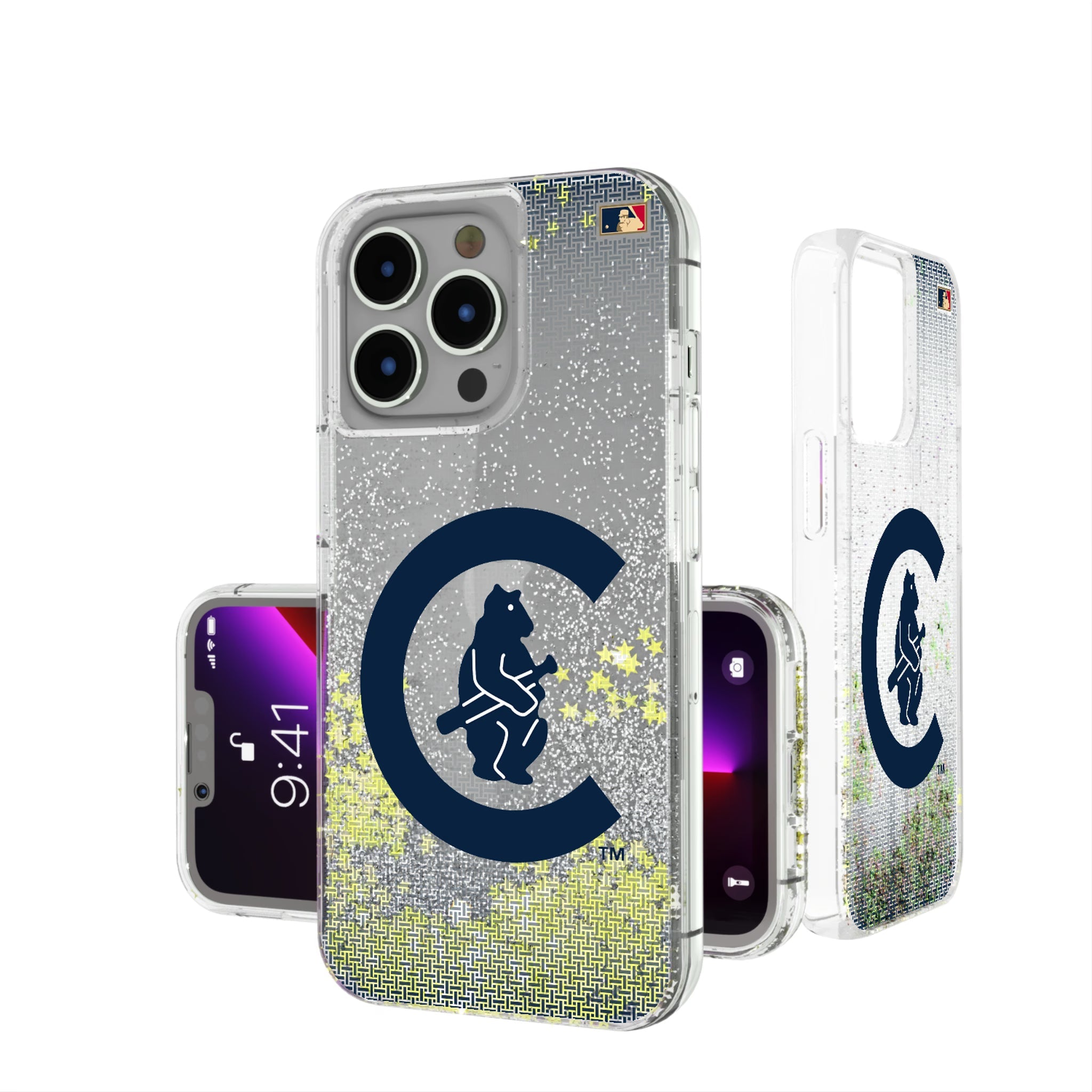 Chicago Cubs 1911-1912 - Cooperstown Collection Linen Glitter Phone Case 4